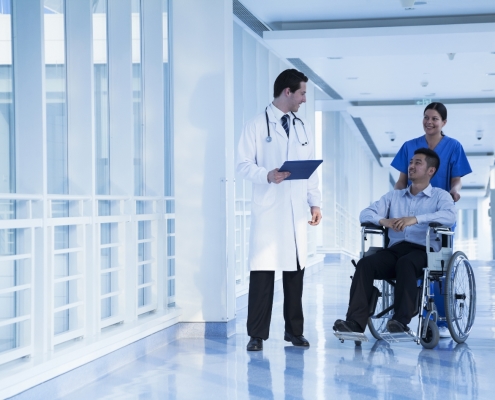 doctor patient wheelchair